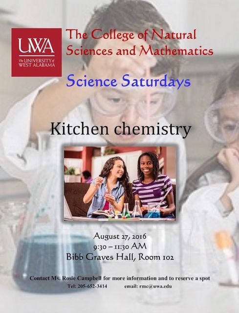 Announcement Image for Science Saturday's @ UWA  on August 27, 2016